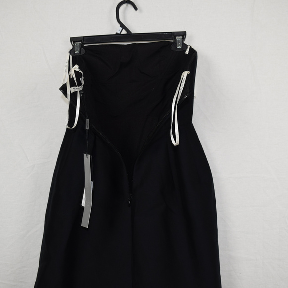 HALSTON HERITAGE Strapless Dress Folded Skirt